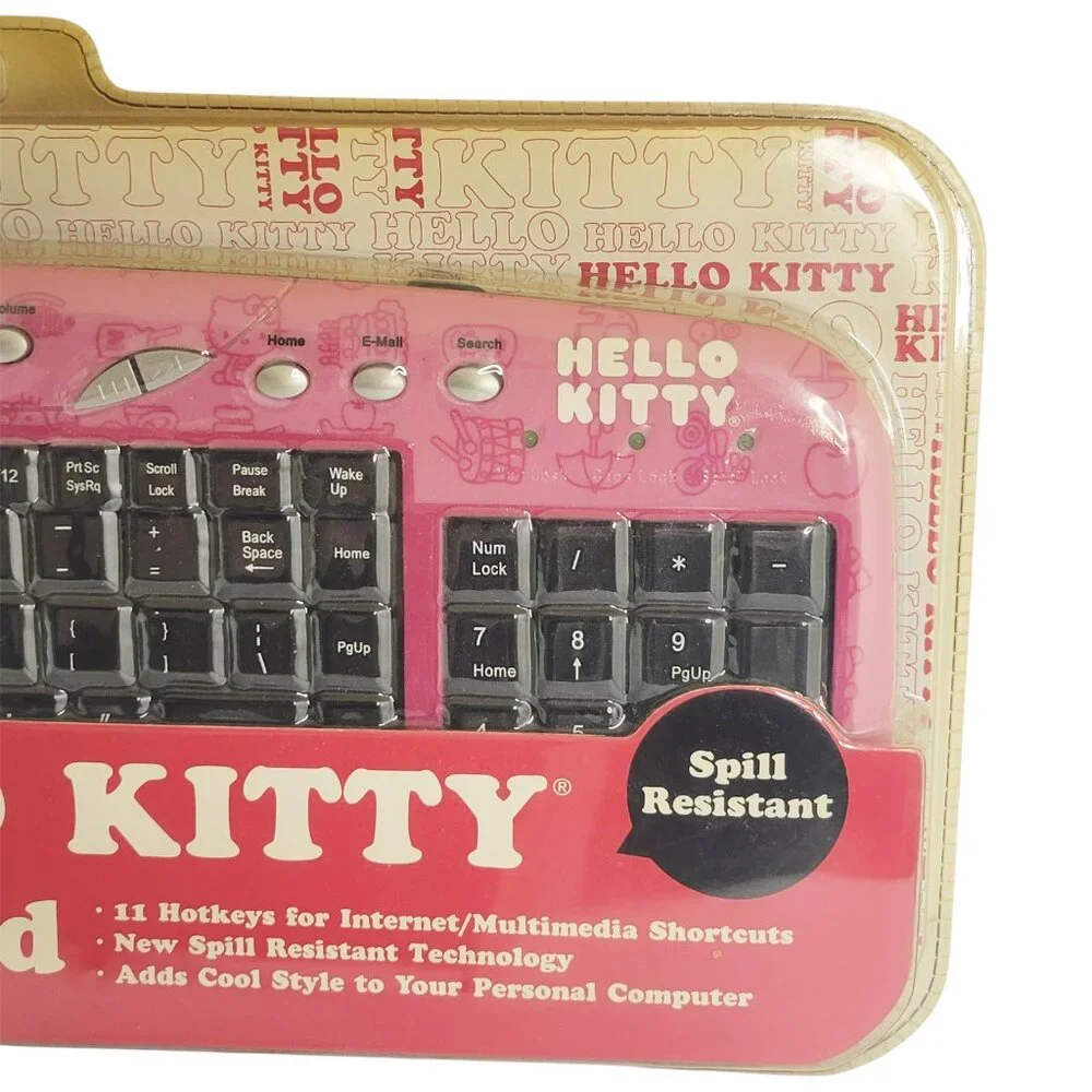 Hello Kitty USB Keyboard Pink and Black